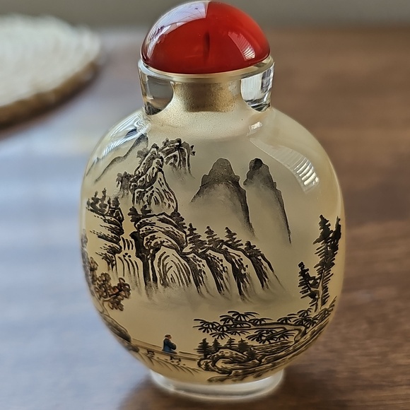 Artisan Other - Vintage Chinese Reverse Painted Glass Snuff Bottle
